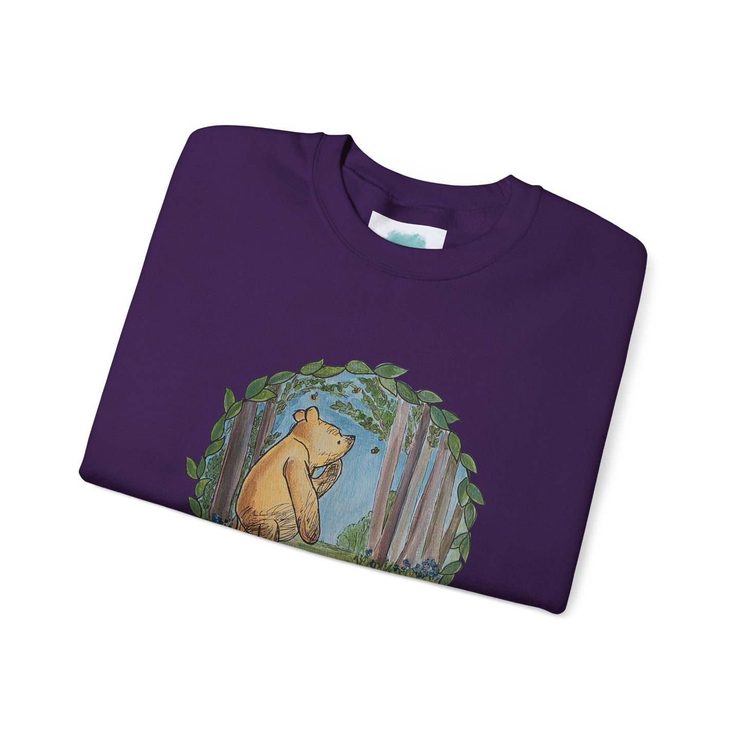 Winnie the Pooh Forest Illustration Sweatshirt | Vintage Storybook Bear Crewneck
