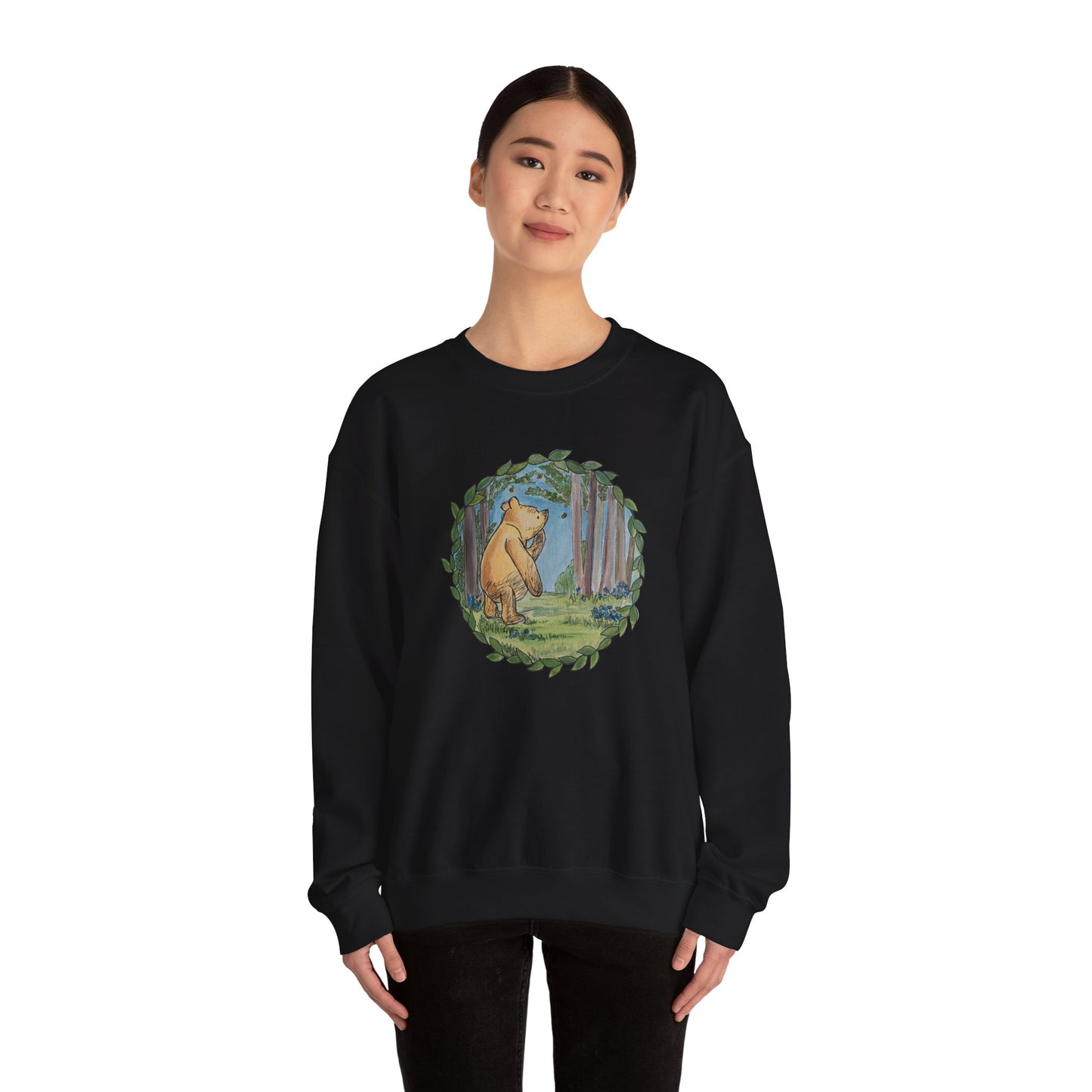 Winnie the Pooh, Hundred Acre Wood Crewneck Sweatshirt | Circle Design