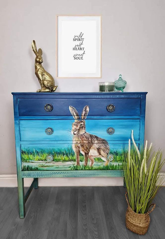 SOLD- Wild Hare Dresser, Handpainted