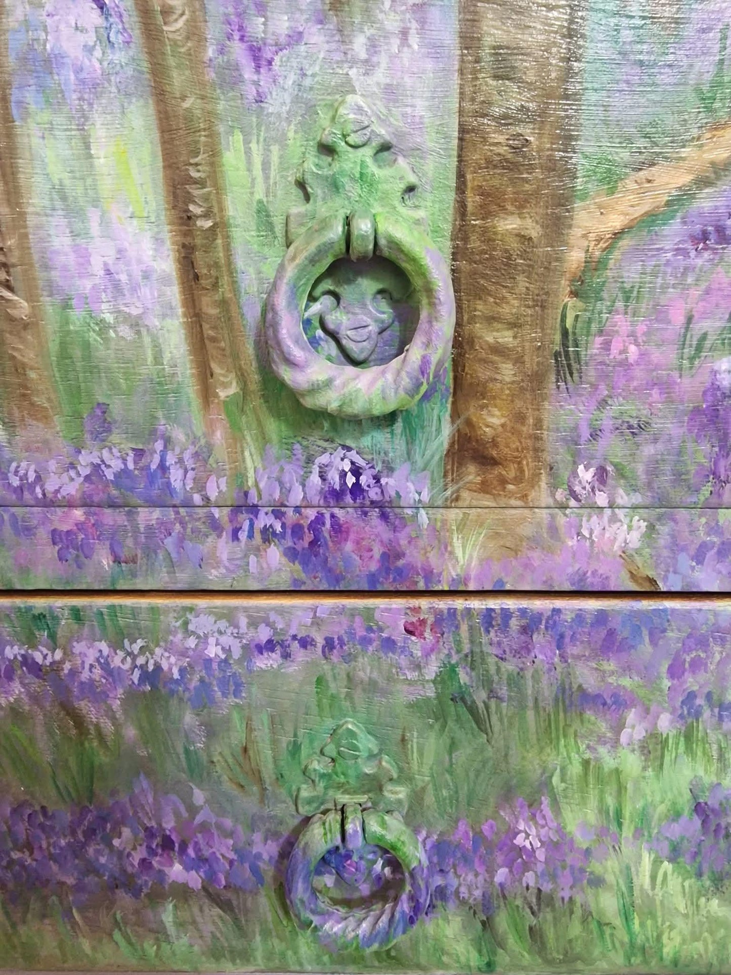 SOLD- Bluebell Woods Bureau , Handpainted