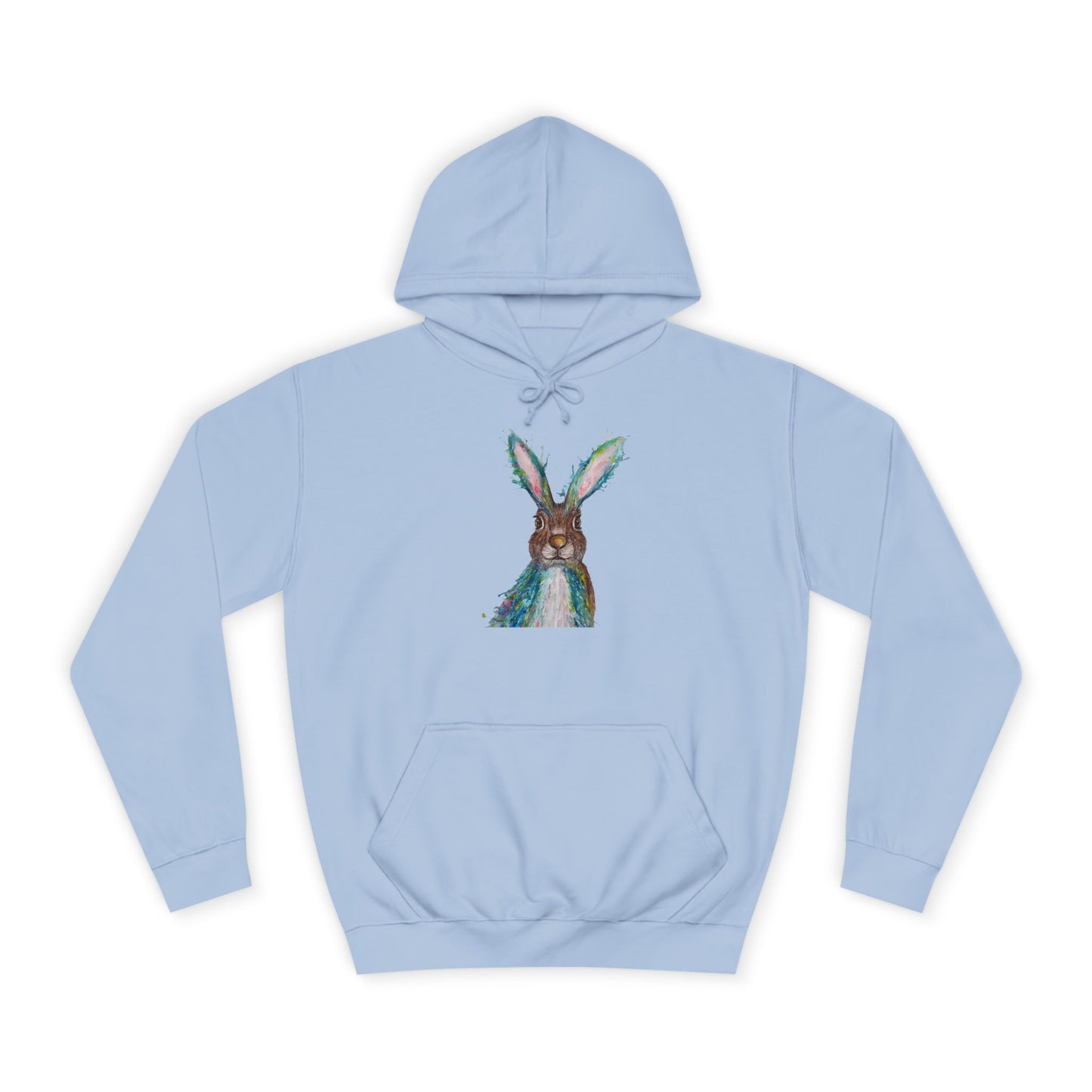Watercolour Bunny Hoodie | Cute Rabbit Art, Sweatshirt