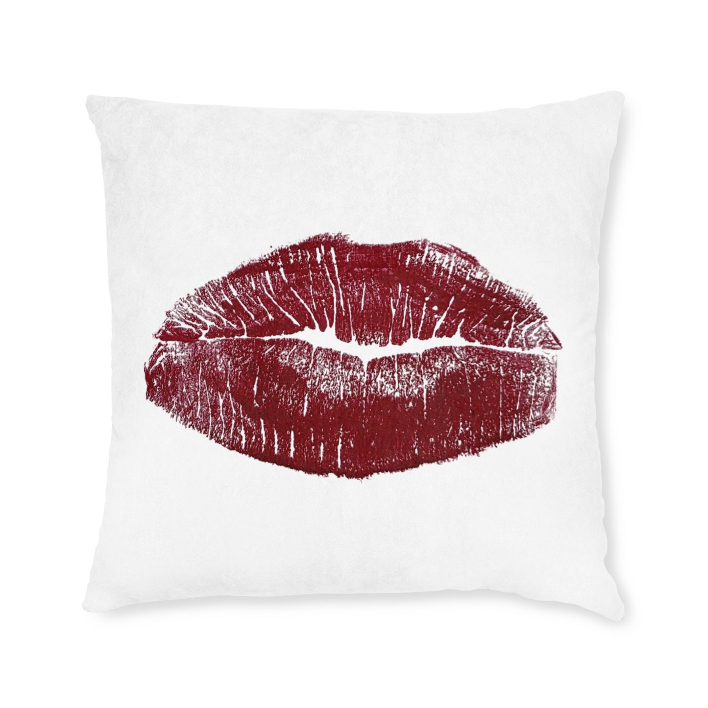 Kiss Print Square Pillow | Lipstick Lip Kiss Mark Pillow