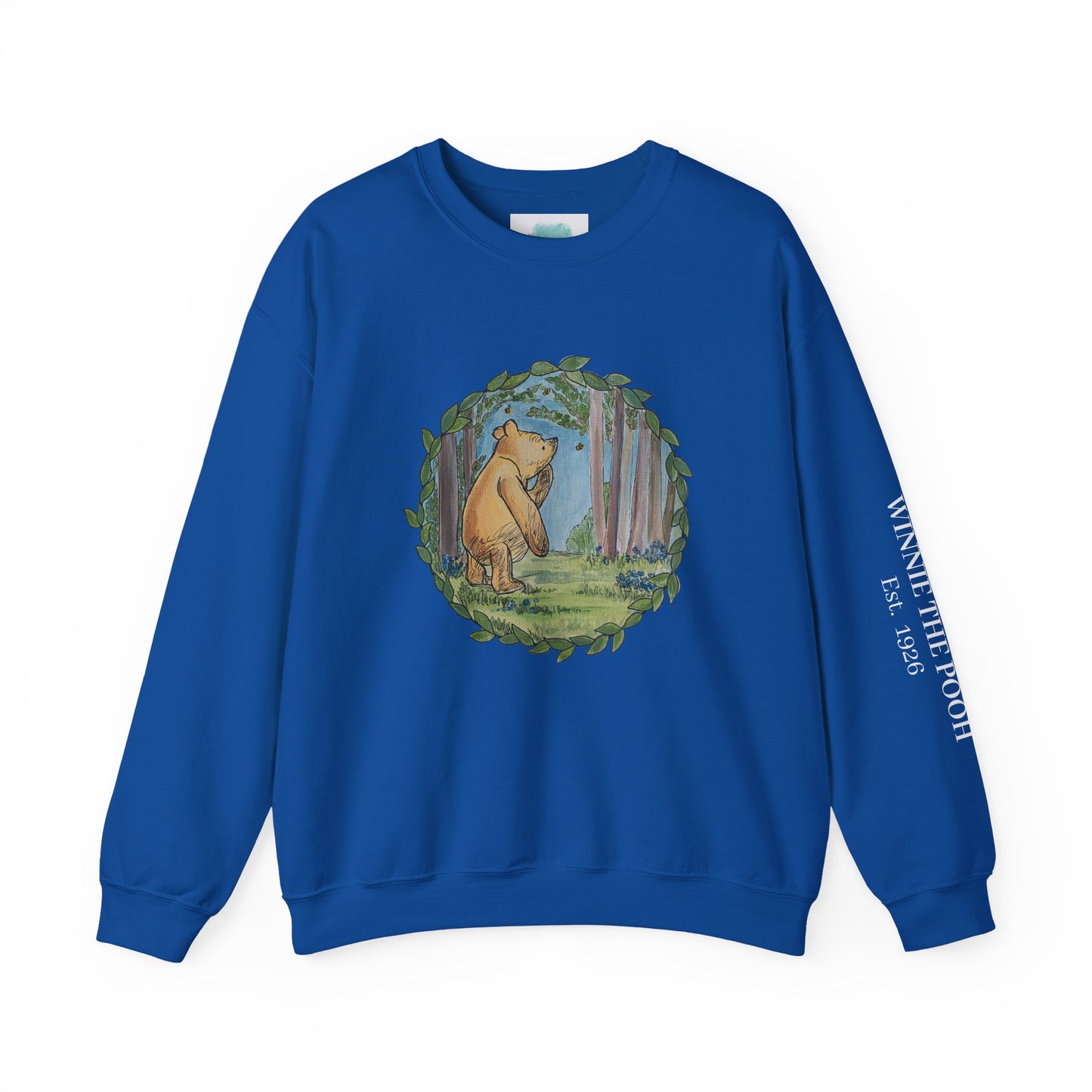 Winnie the Pooh Forest Illustration Sweatshirt | Vintage Storybook Bear Crewneck