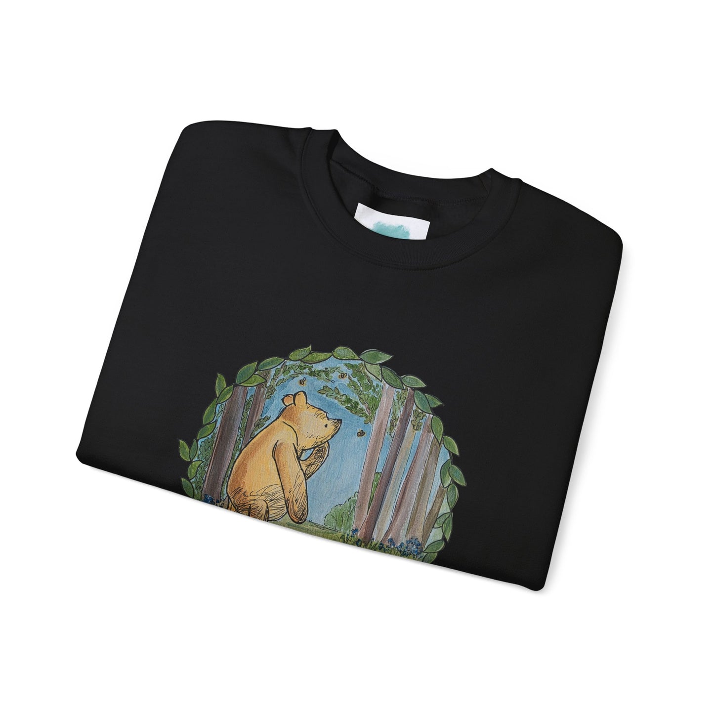 Winnie the Pooh Forest Illustration Sweatshirt | Vintage Storybook Bear Crewneck