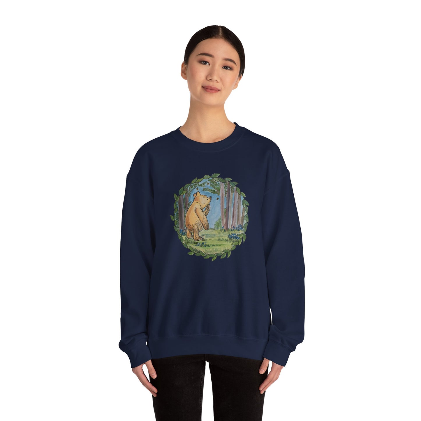 Winnie the Pooh, Hundred Acre Wood Crewneck Sweatshirt | Circle Design