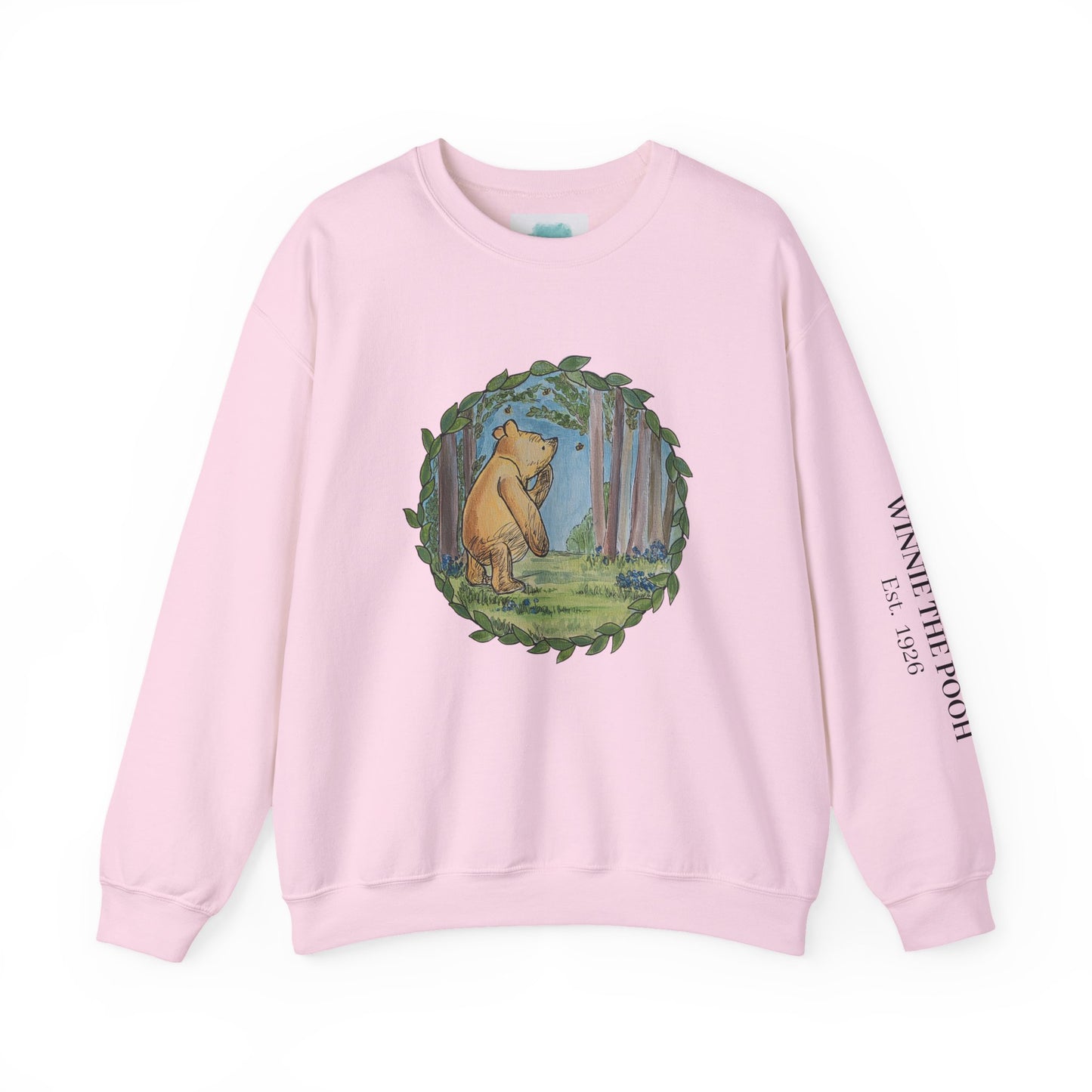 Winnie the Pooh Forest Illustration Sweatshirt | Vintage Storybook Bear Crewneck