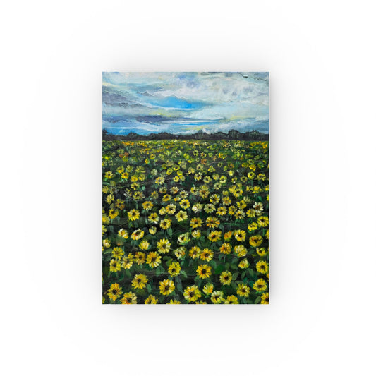 Sunflower Field Journal | Hardback Notebook, Floral Landscape Cover