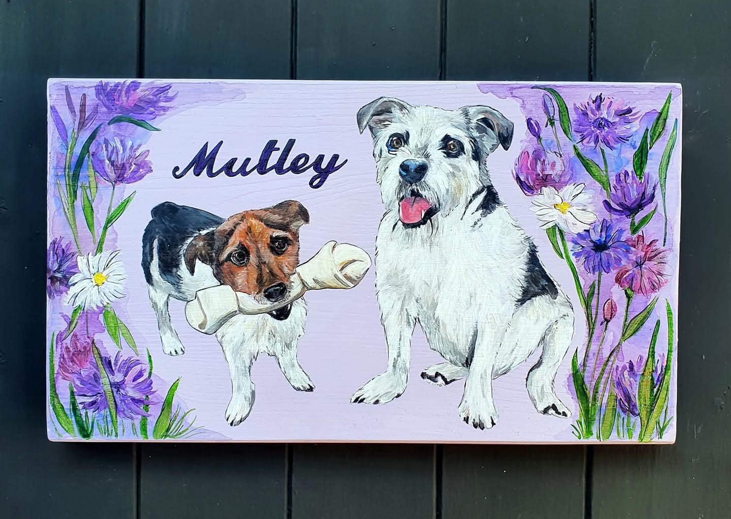 Pet Portrait onto Wood 20x30cm