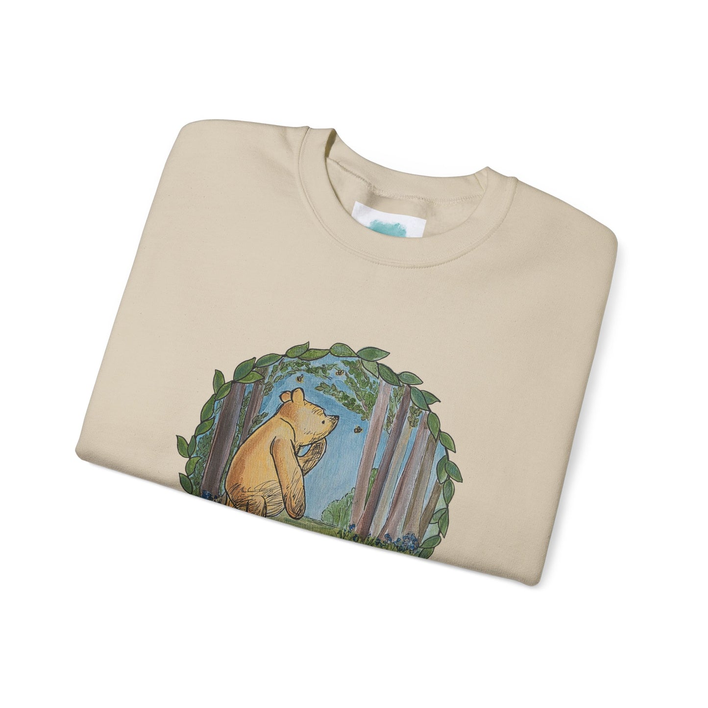 Winnie the Pooh Forest Illustration Sweatshirt | Vintage Storybook Bear Crewneck