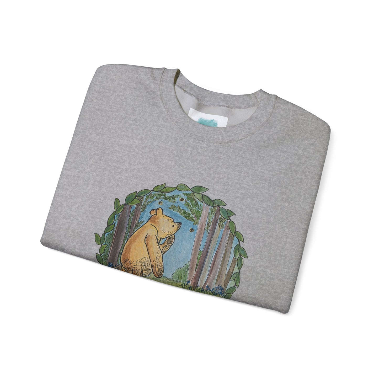 Winnie the Pooh Forest Illustration Sweatshirt | Vintage Storybook Bear Crewneck