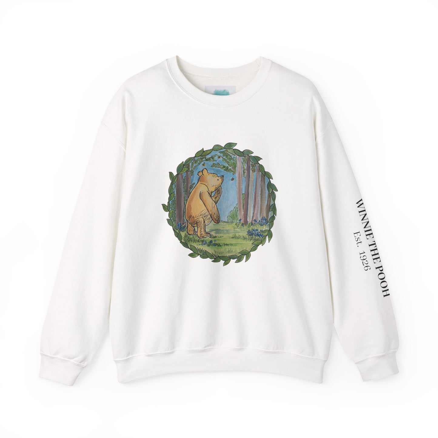 Winnie the Pooh Forest Illustration Sweatshirt | Vintage Storybook Bear Crewneck