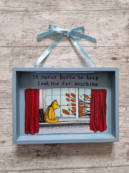 Winnie the Pooh, Window Seat, Quote, wallart