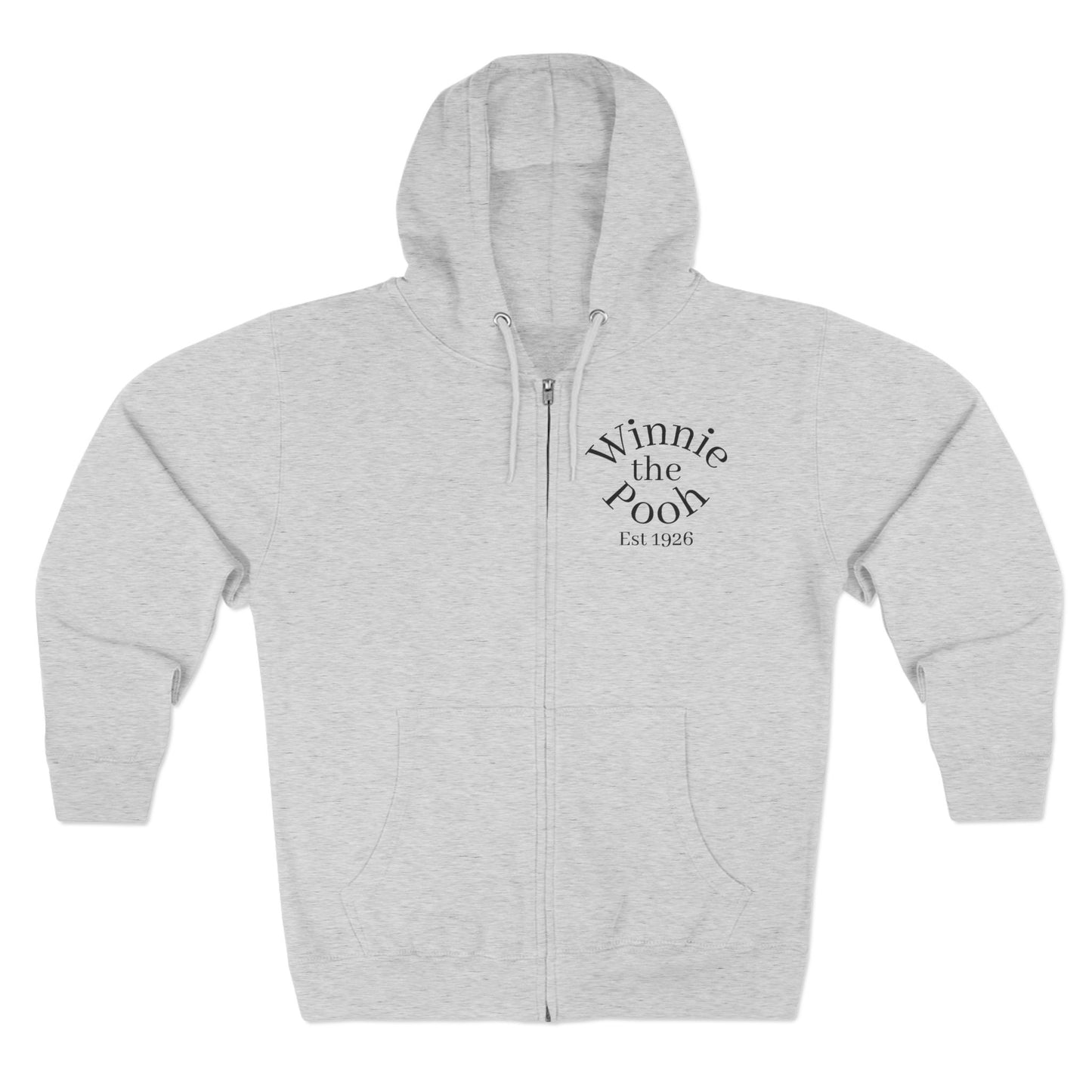 Winnie the Pooh Forest Illustration Zip Hoodie | Vintage Storybook Design