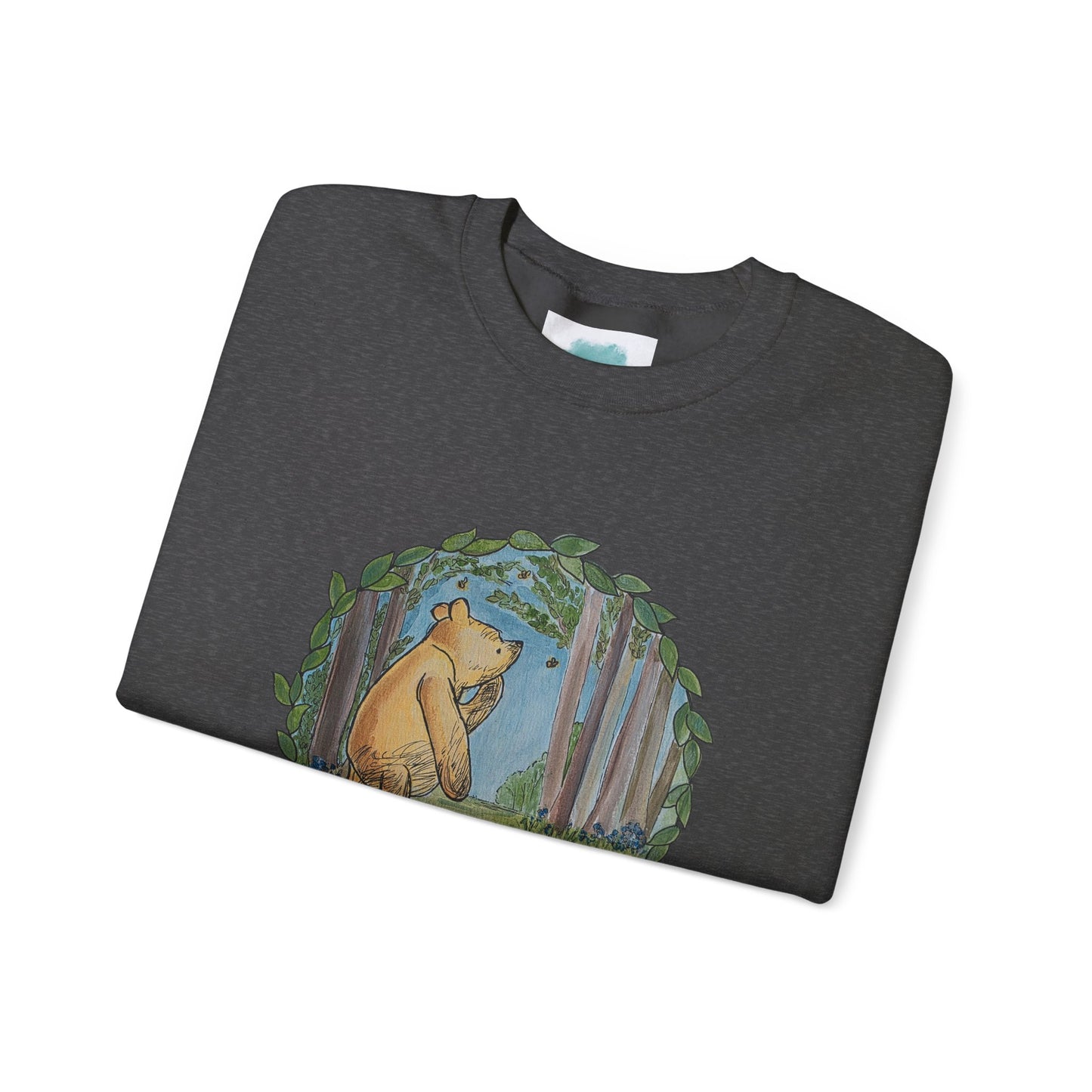 Winnie the Pooh Forest Illustration Sweatshirt | Vintage Storybook Bear Crewneck