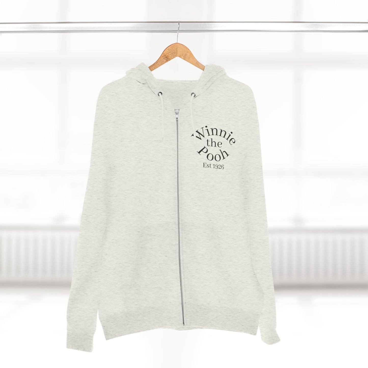 Winnie the Pooh Forest Illustration Zip Hoodie | Vintage Storybook Design