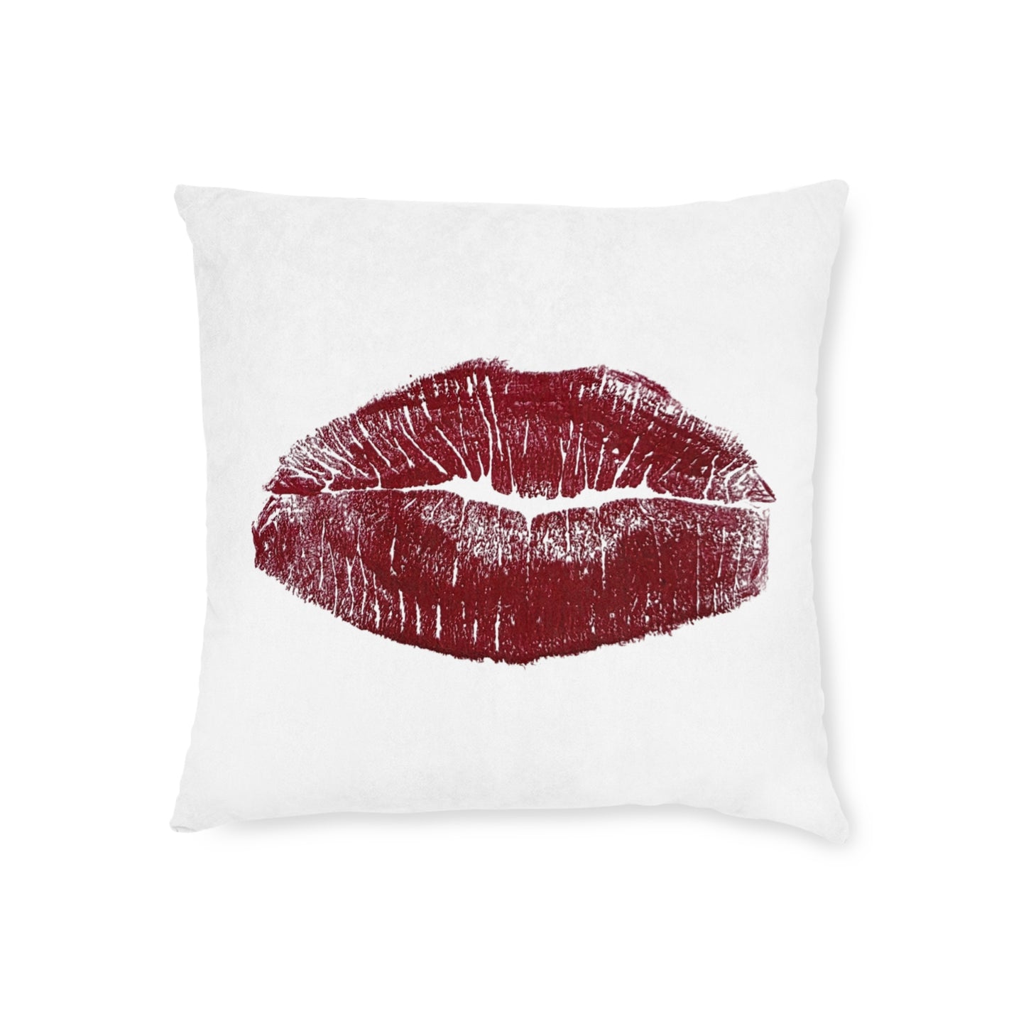 Kiss Print Square Pillow | Lipstick Lip Kiss Mark Pillow