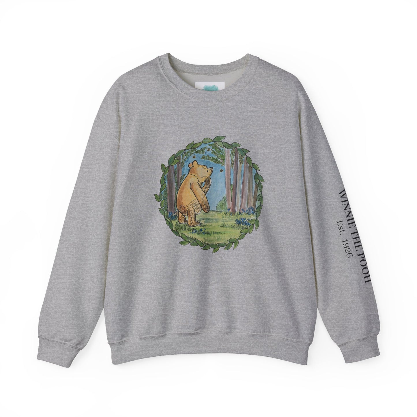 Winnie the Pooh Forest Illustration Sweatshirt | Vintage Storybook Bear Crewneck