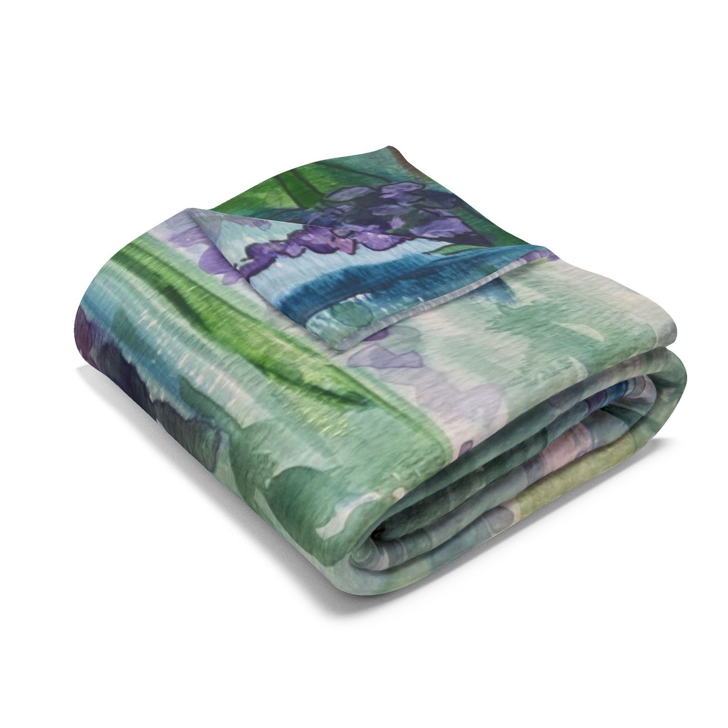 Hedgehog in Lavender Blanket | Fleece Throw