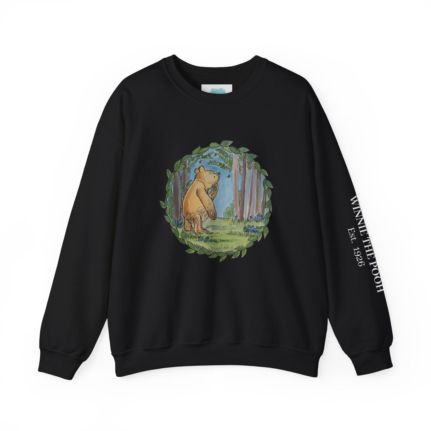 Winnie the Pooh Forest Illustration Sweatshirt | Vintage Storybook Bear Crewneck