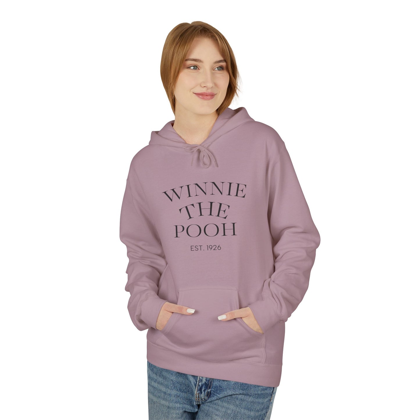 Winnie the Pooh Hoodie | Classic Storybook Illustration, Forest Backprint
