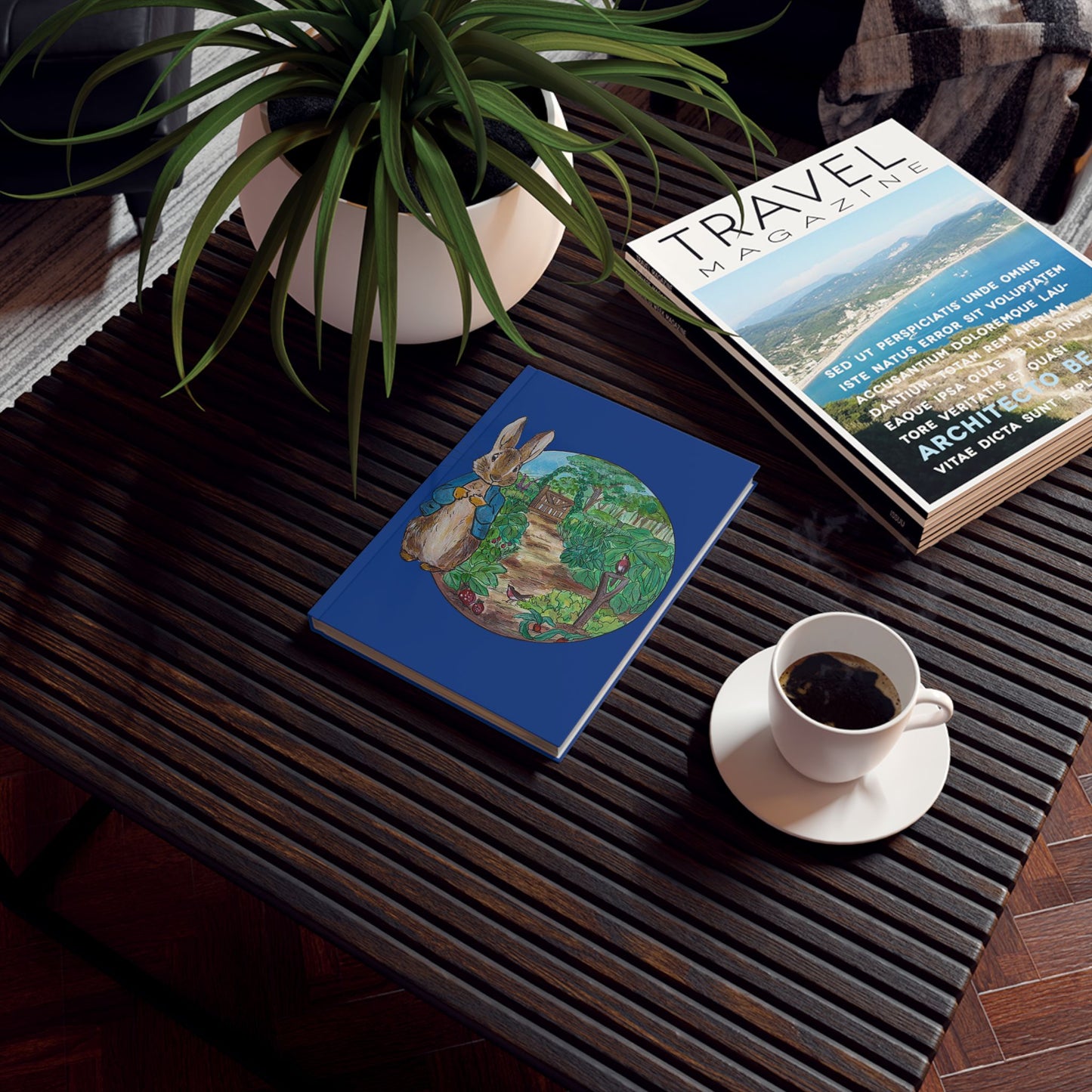 Beatrix Peter Rabbit Garden Illustration Hardback Journal | Lined Notebook