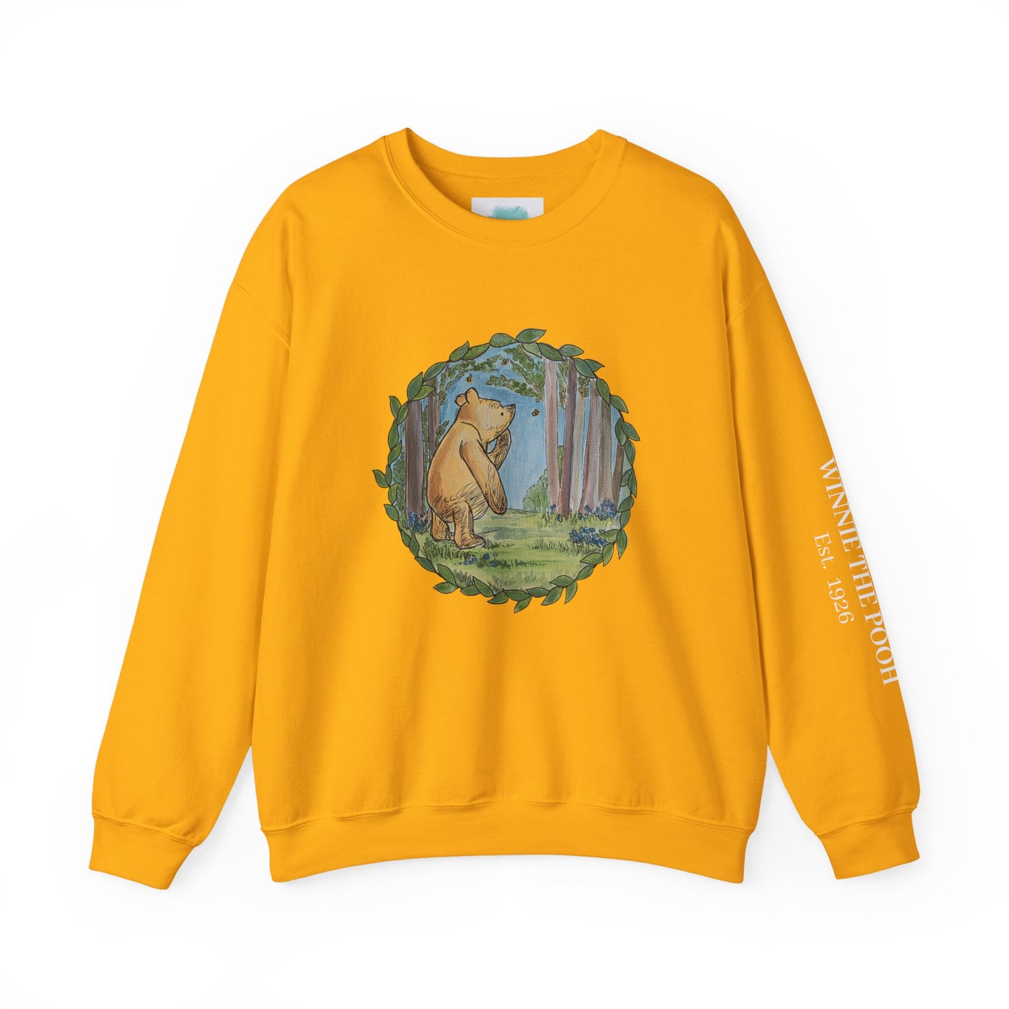Winnie the Pooh Forest Illustration Sweatshirt | Vintage Storybook Bear Crewneck