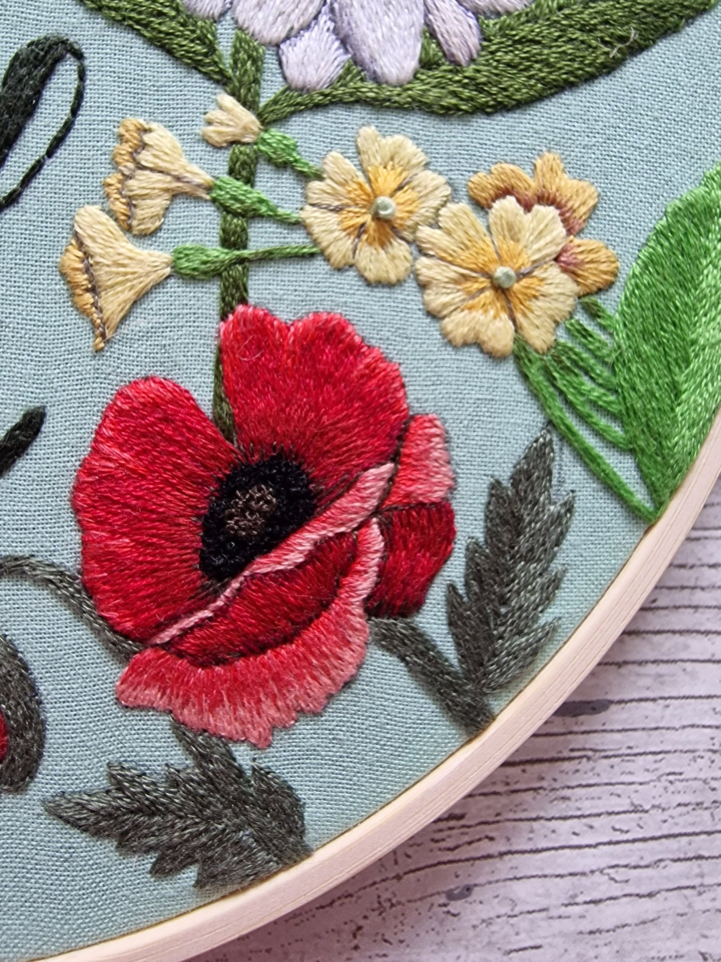 Stay Wild, Floral Embroidered Hoop, Wall Art