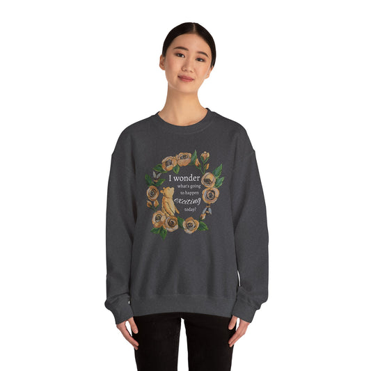 Winnie the Pooh Floral Wreath Sweatshirt, Winnie Quote