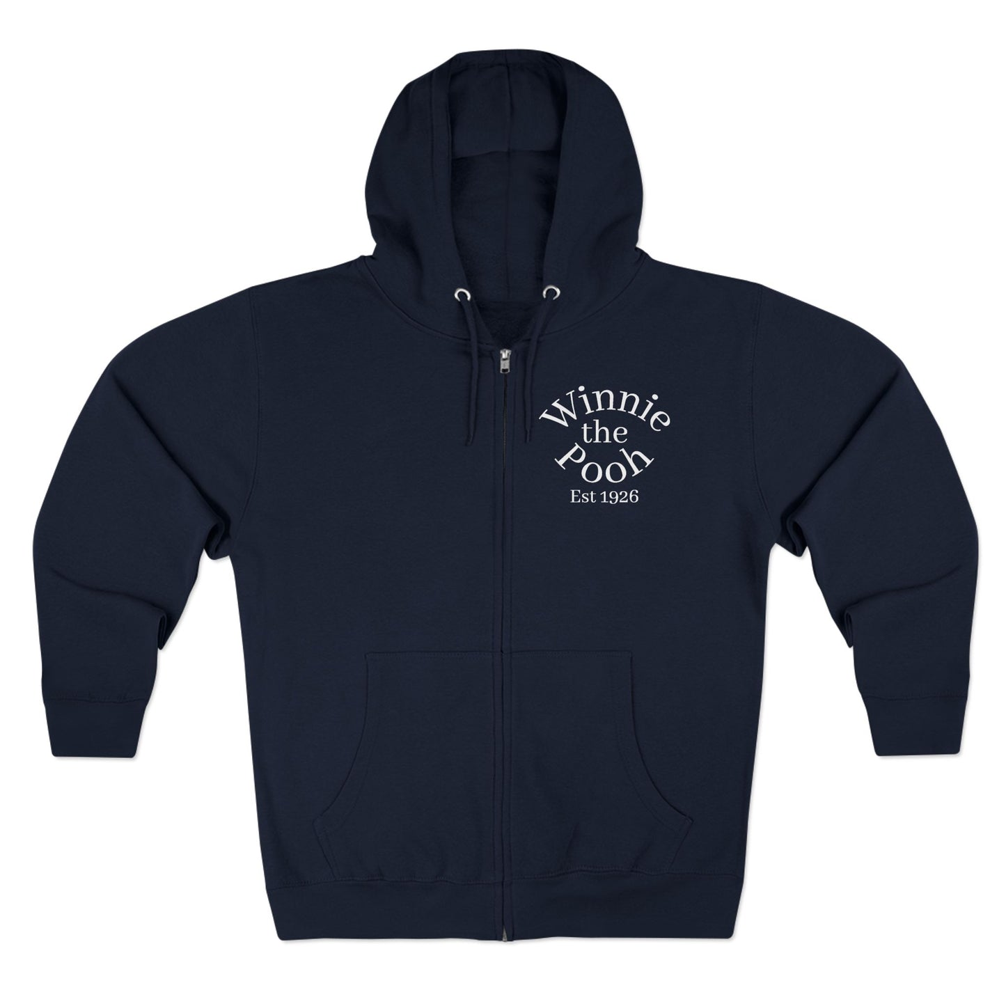 Winnie the Pooh Forest Illustration Zip Hoodie | Vintage Storybook Design