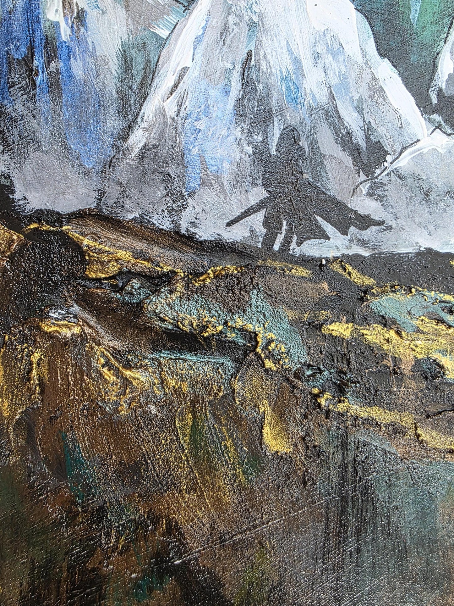 SOLD - The Fellowship of the Ring, Hand painted - 2 Piece, Textured Wall Art