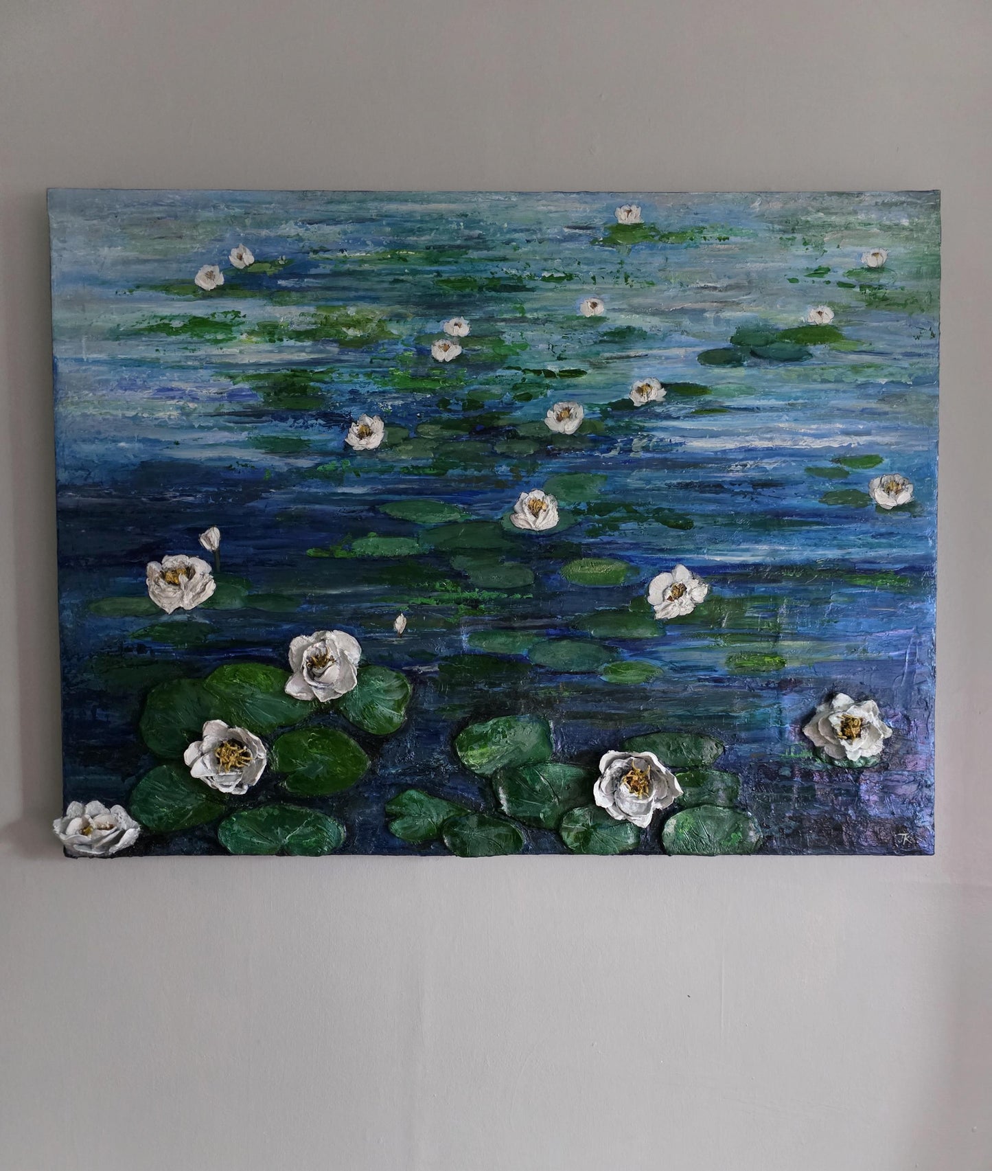 Waterlillies by JK, Acylic on Canvas - Original