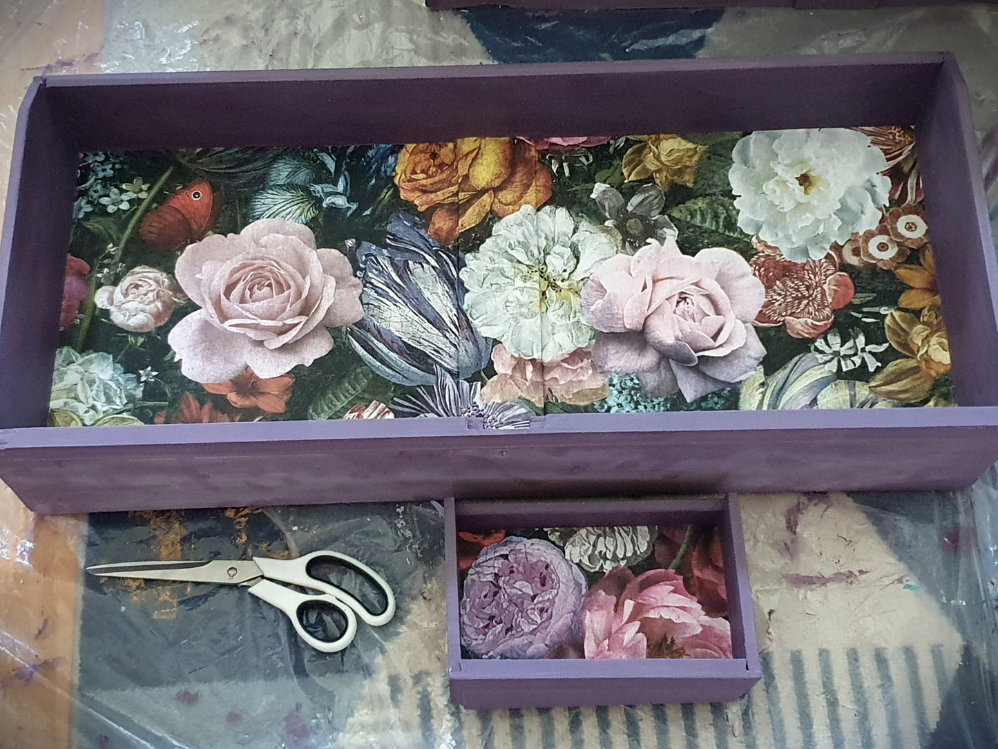 SOLD - Wendy Floral Dresser, Hand Painted - Original Design by JK