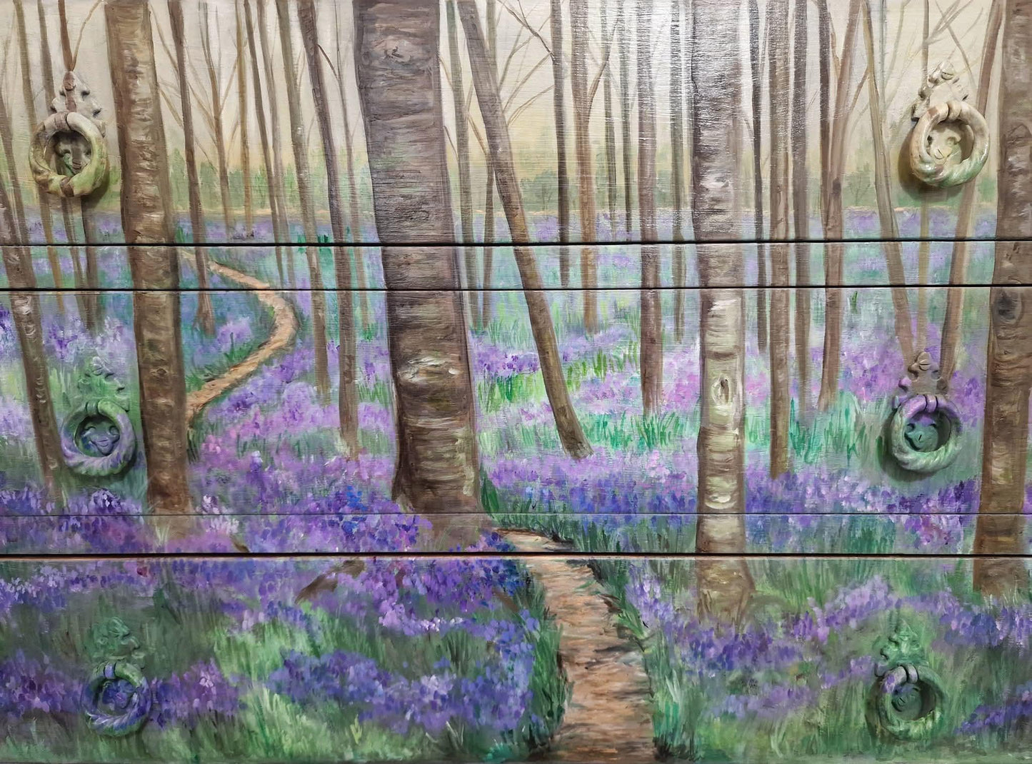 SOLD- Bluebell Woods Bureau , Handpainted