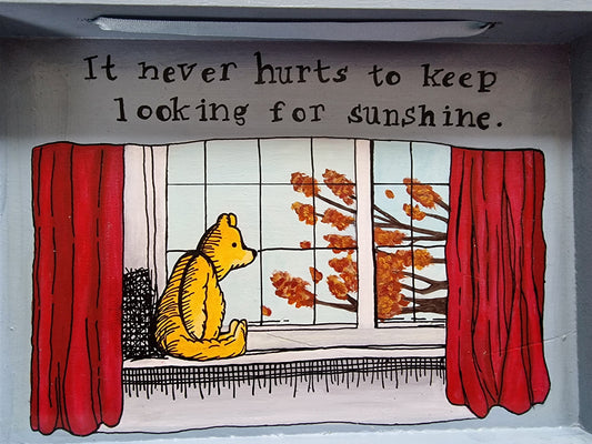 Winnie the Pooh, Window Seat, Quote, wallart
