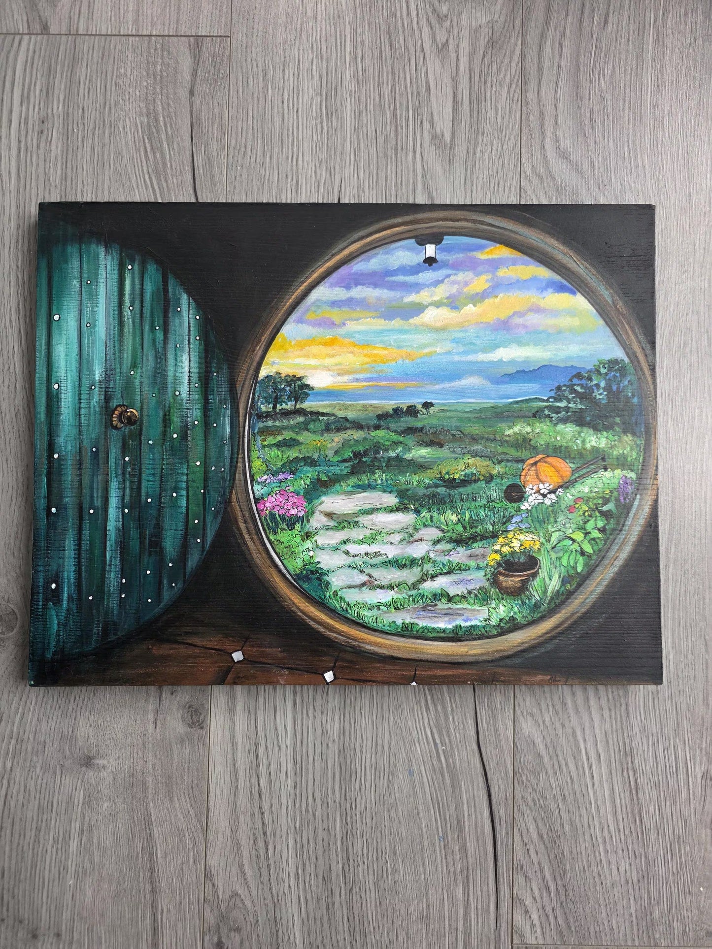 Lord of the Rings, Bilbo Baggins - The Shire, Hand Painted Wall Art