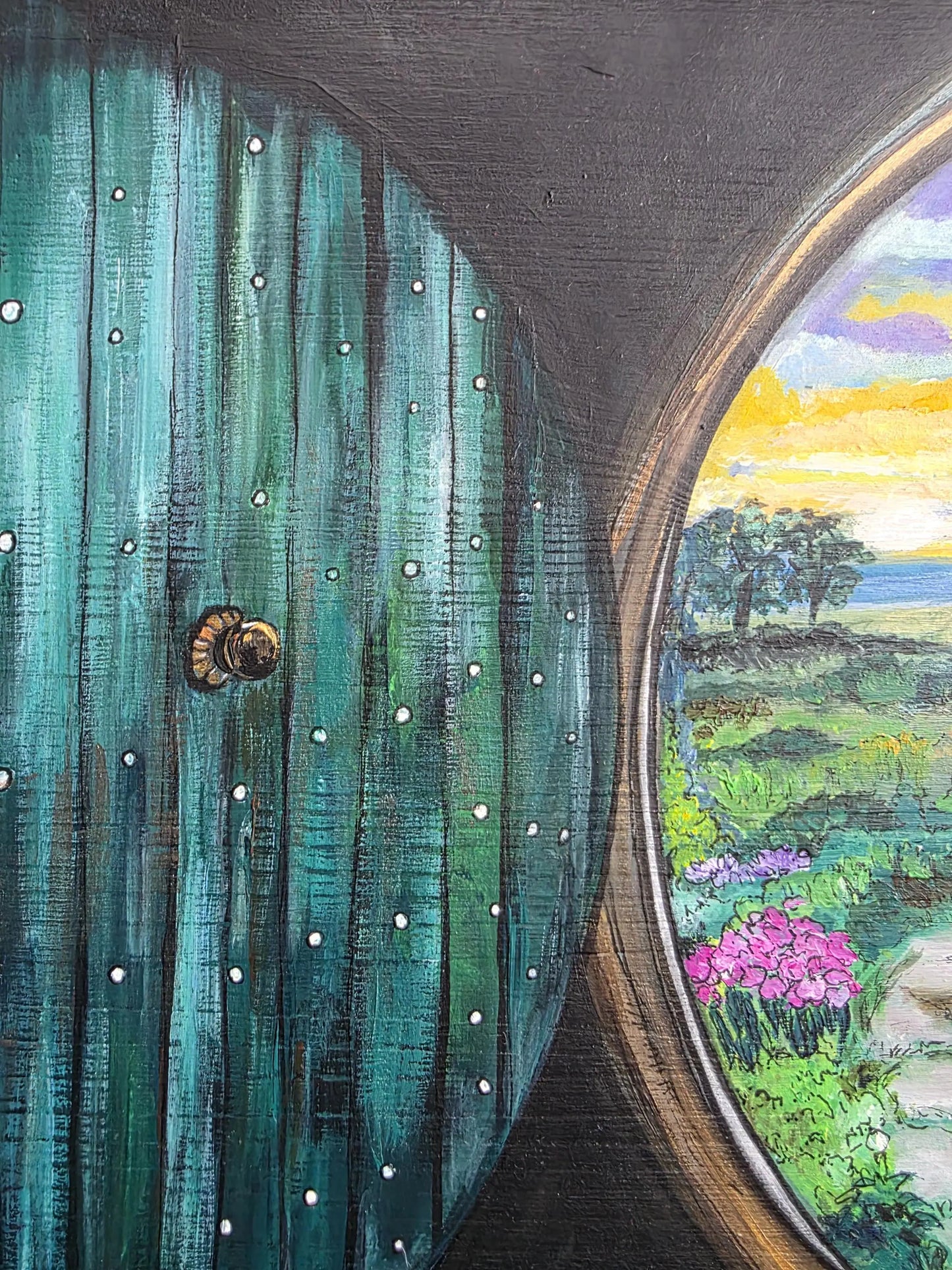 Lord of the Rings, Bilbo Baggins - The Shire, Hand Painted Wall Art
