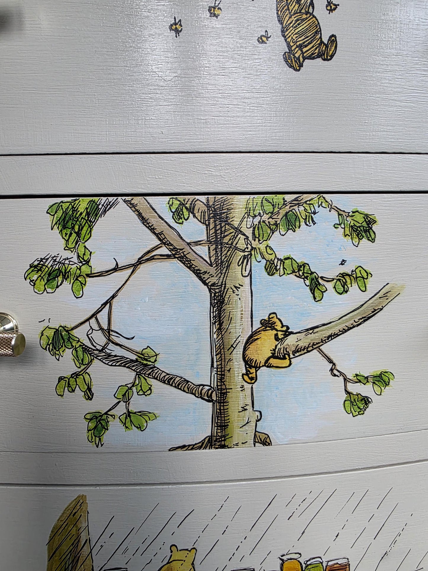 Winnie the Pooh Tall Drawers, Handpainted