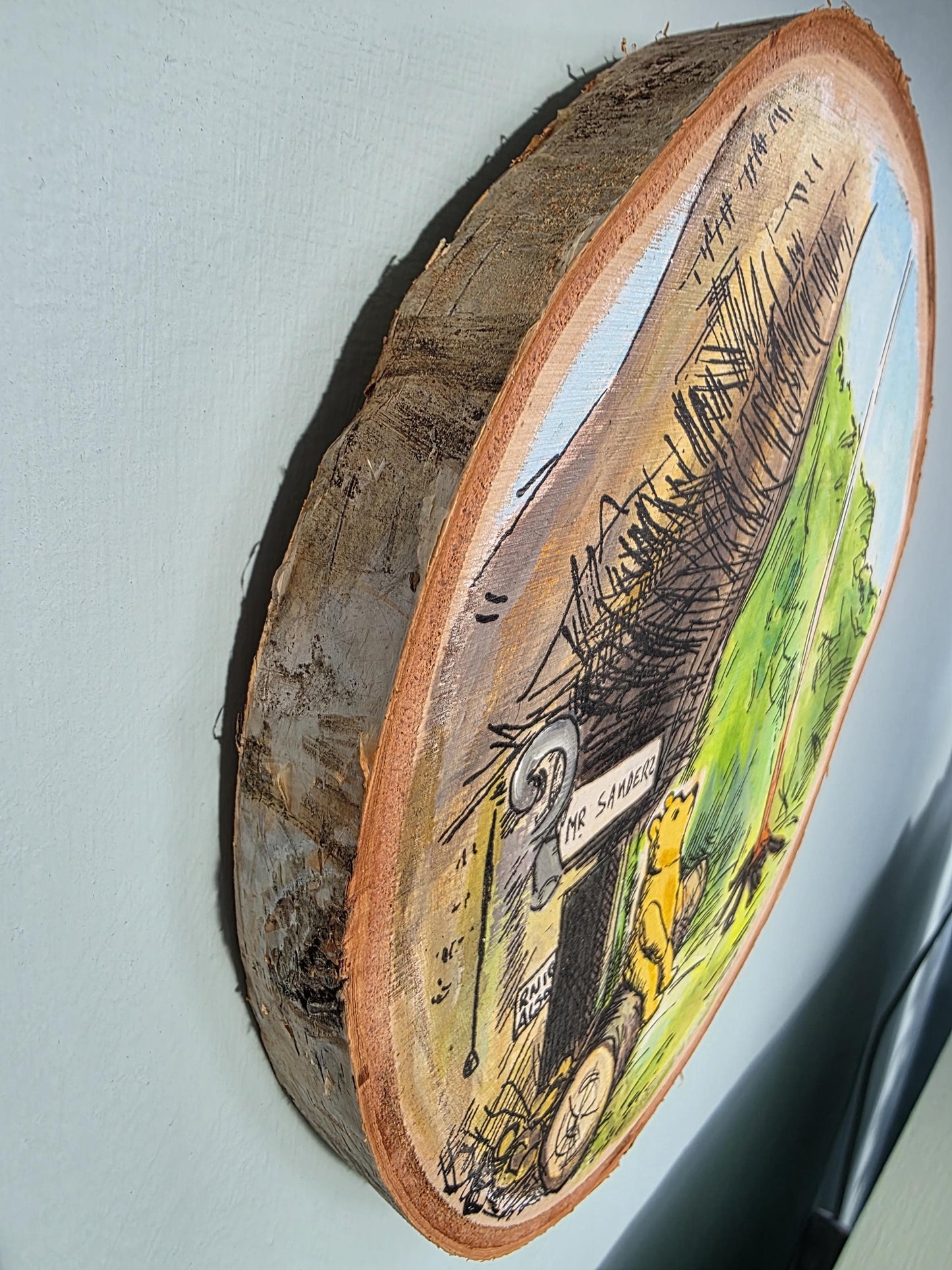 Winnie the Pooh, Thinking Spot Wall Art - Handpainted