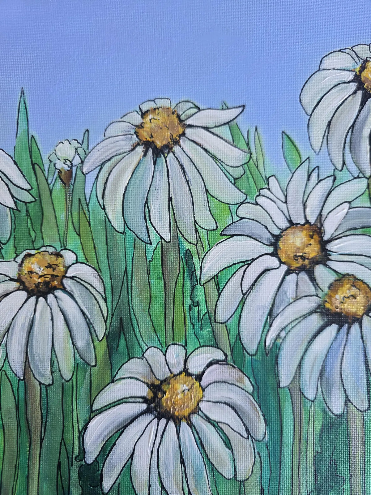 The Daisy Path, hand painted - Acrylic on Canvas
