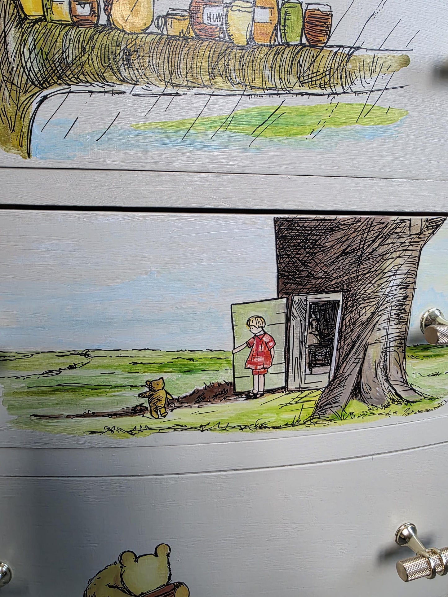 Winnie the Pooh Tall Drawers, Handpainted