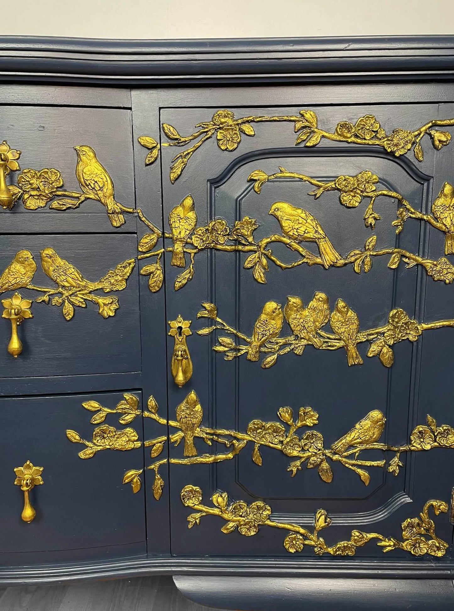 SOLD- Nightingale Sideboard, Handpainted