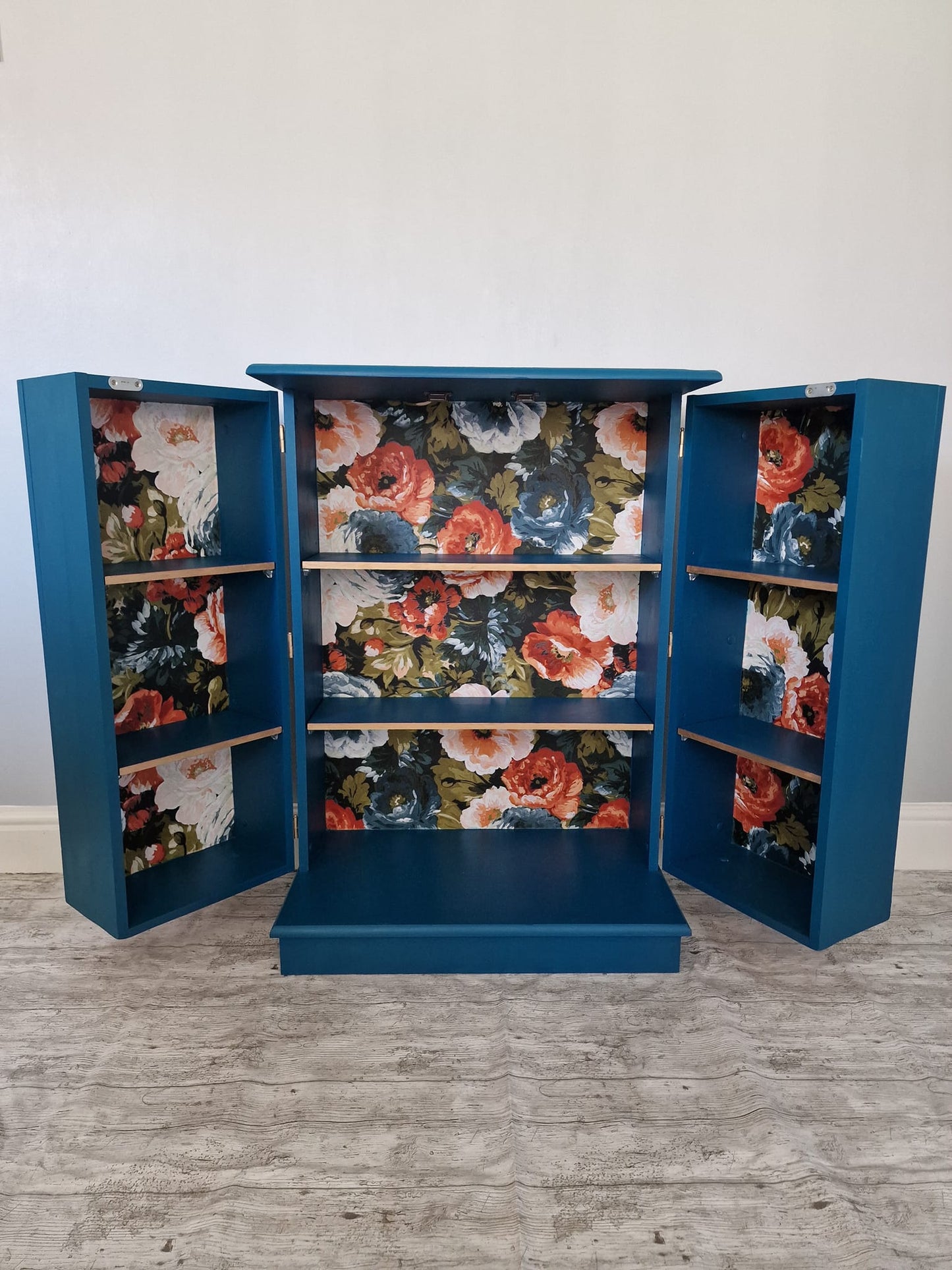 SOLD - Lady Whistledown Cupboard – Hand‑Painted Floral Shelving Unit Inspired by Bridgerton