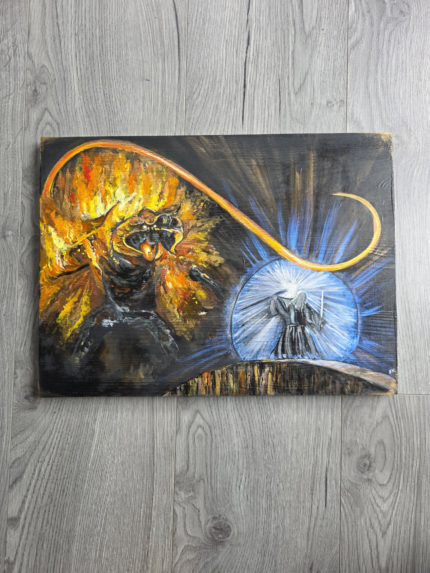 Lord of the Rings, Gandalf & the Balrog, Hand Painted Wall Art