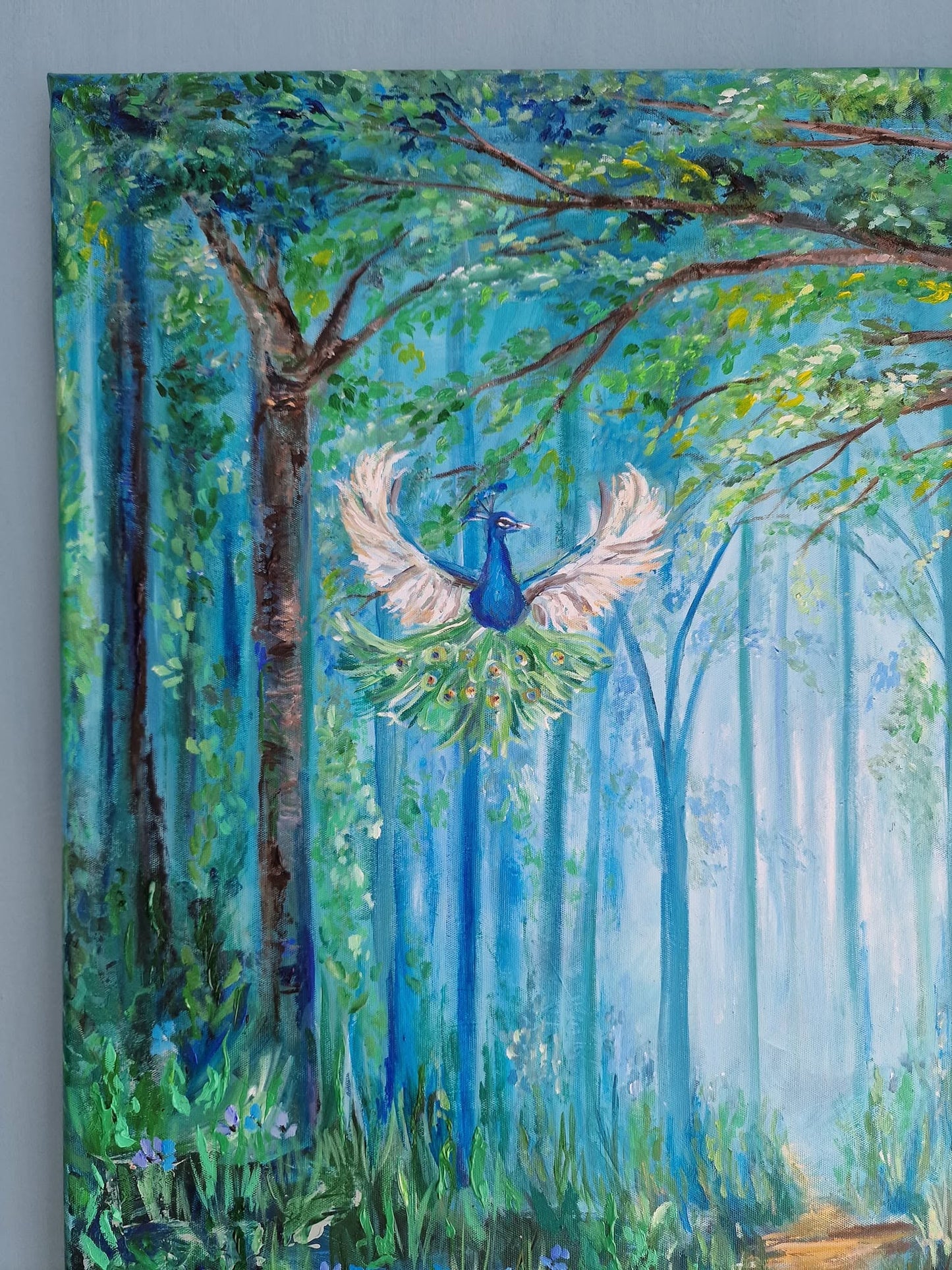 SOLD Echoes of the Peacock Forest, Acrylic on Canvas