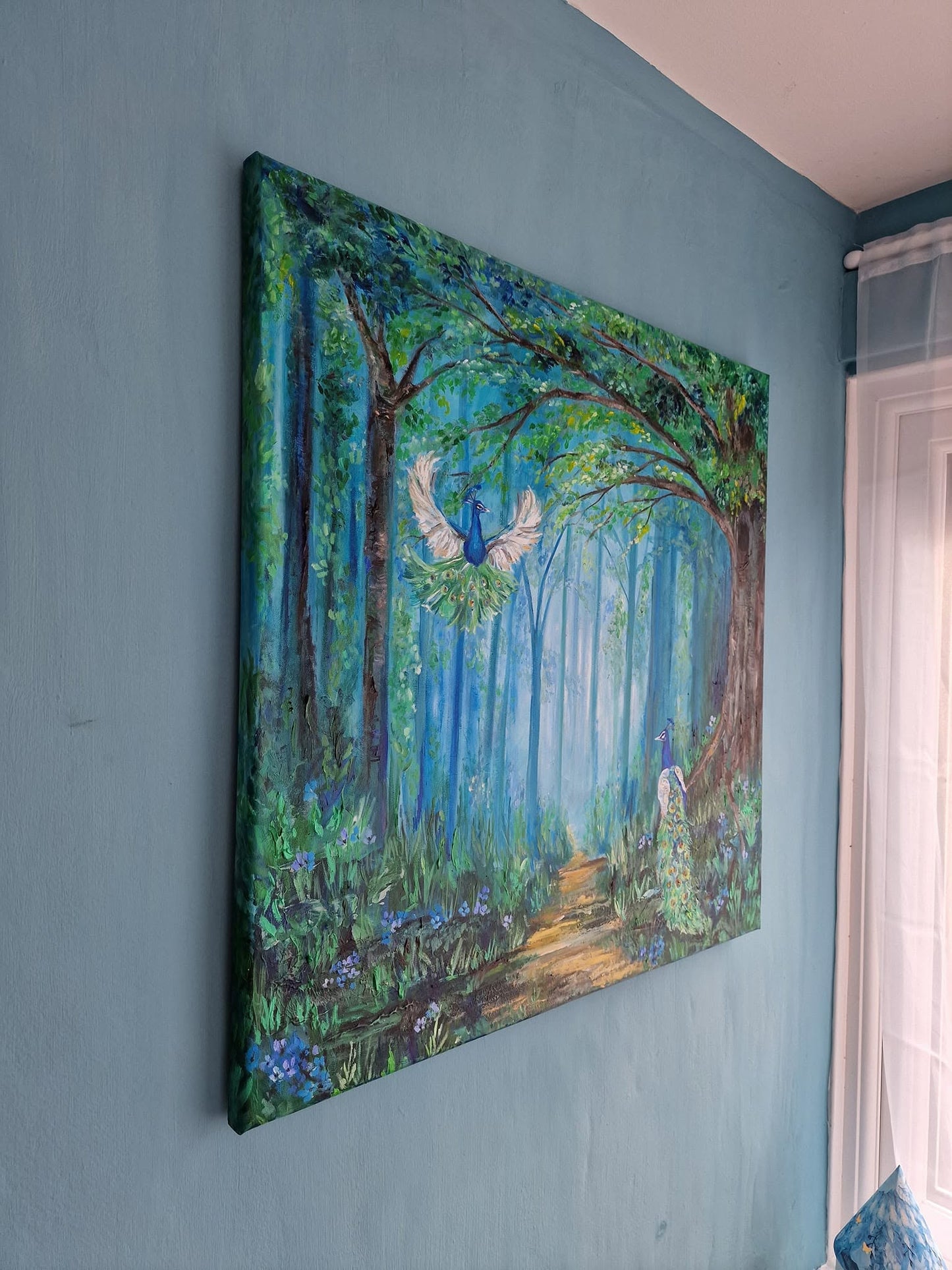 SOLD Echoes of the Peacock Forest, Acrylic on Canvas