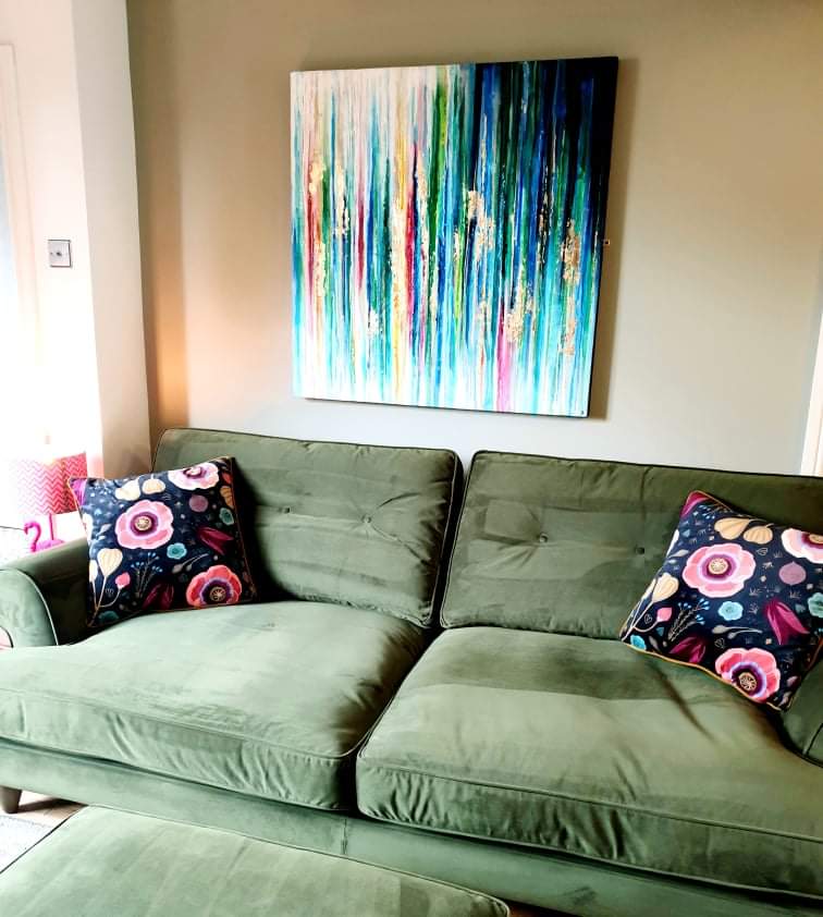 COMMISSION Drip Into Colour, Acrylic on Canvas