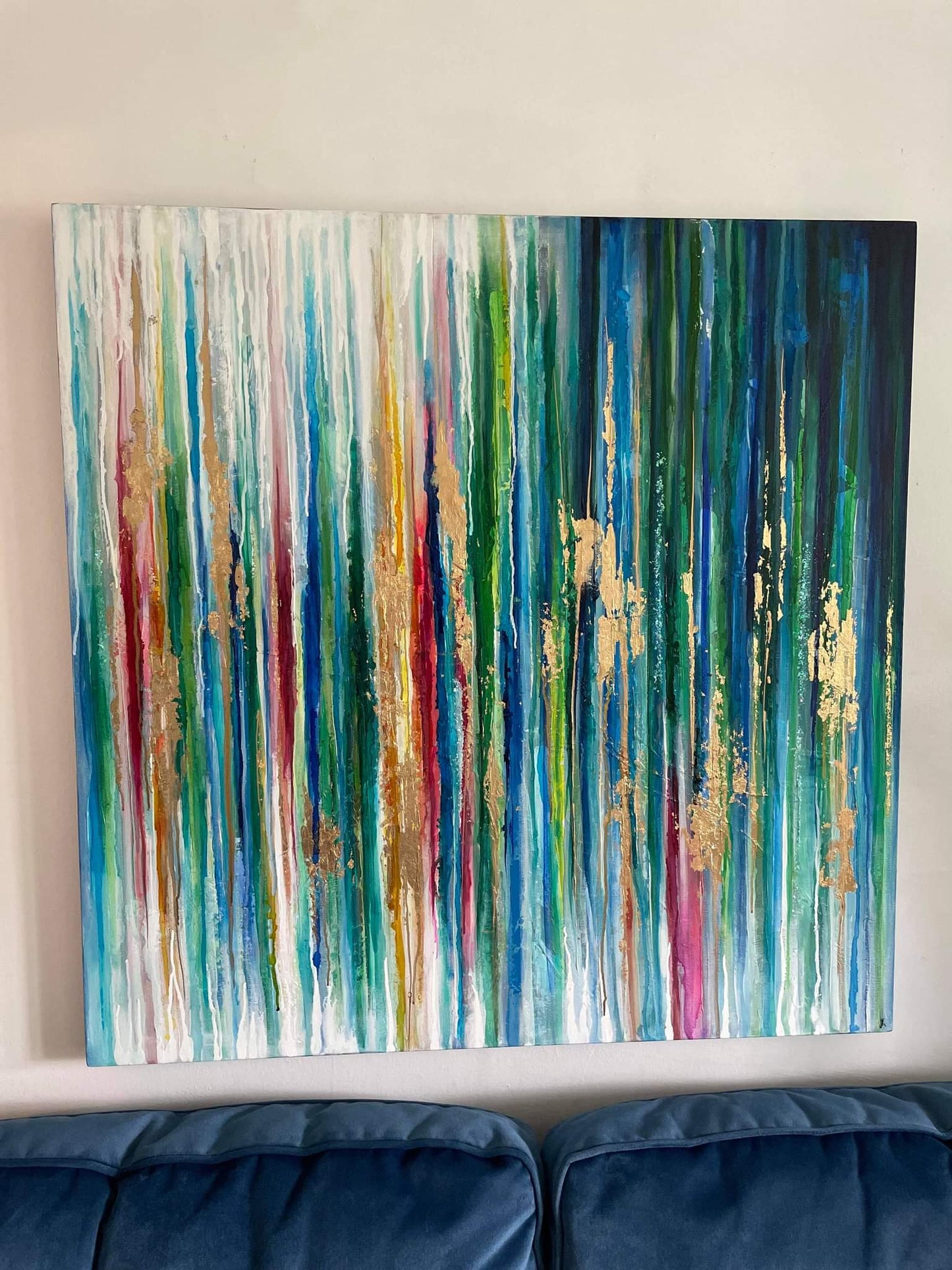 COMMISSION Drip Into Colour, Acrylic on Canvas