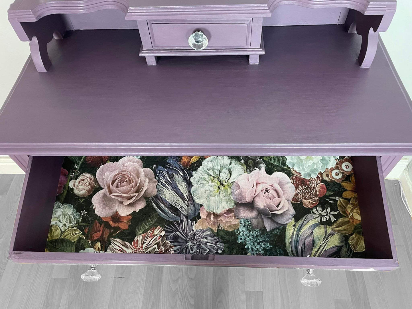 SOLD - Wendy Floral Dresser, Hand Painted - Original Design by JK