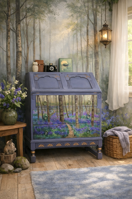 SOLD- Bluebell Woods Bureau , Handpainted