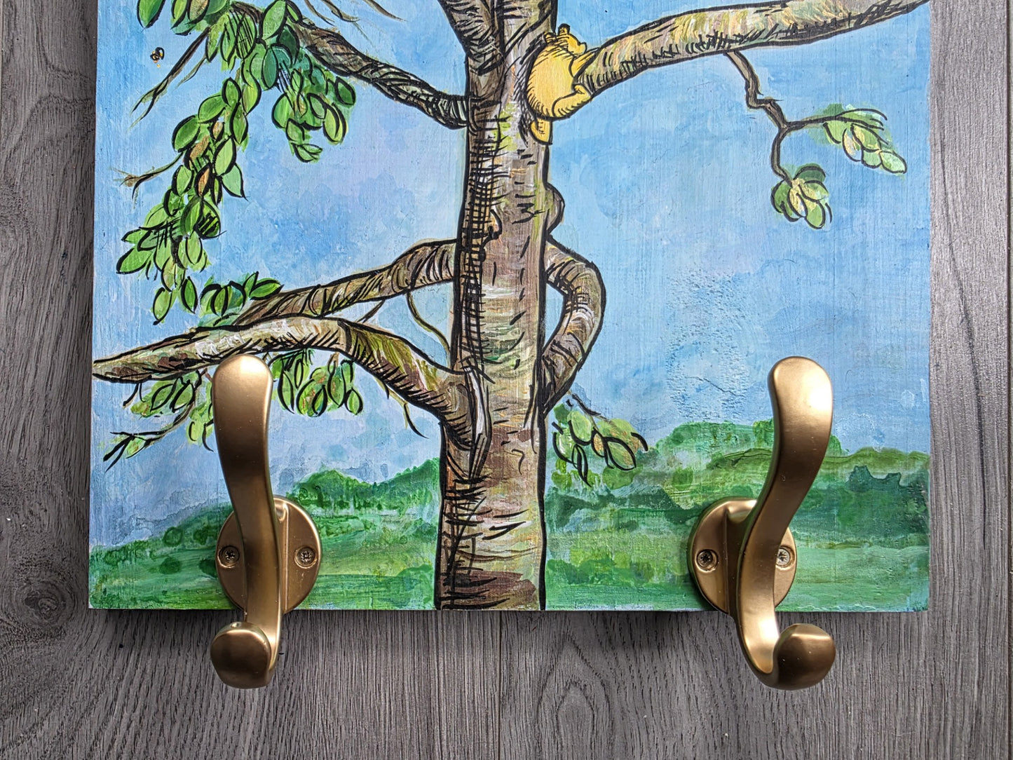 Winnie the Pooh, Hand Painted Double Hookset
